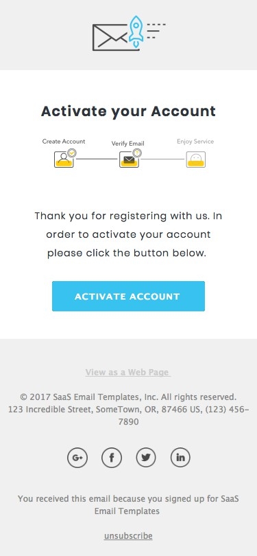 Account Deleted - Responsive HTML Email Template mobile