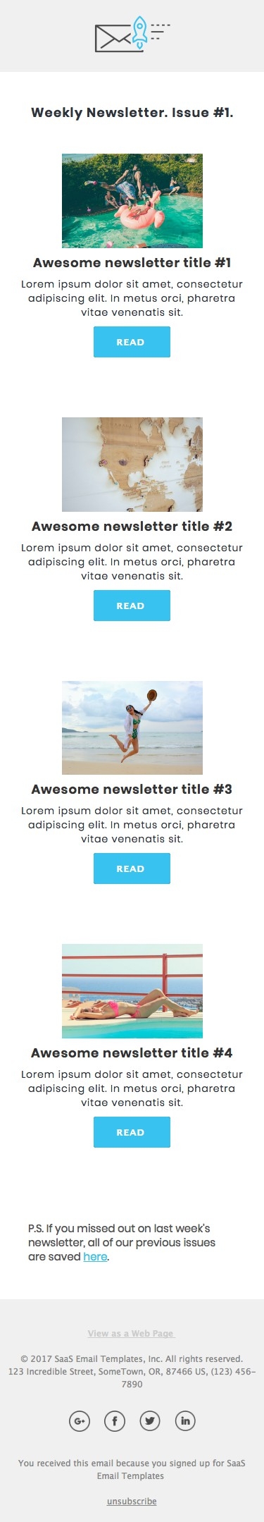 Newsletter - Responsive HTML Email Template mobile