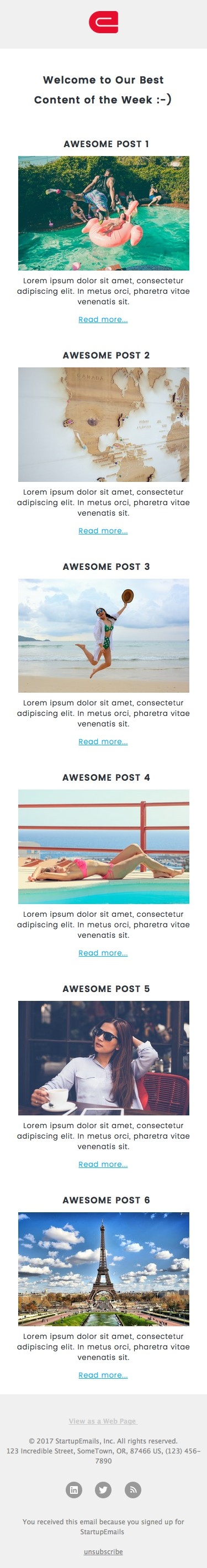 Top Posts - Responsive HTML Email Template mobile