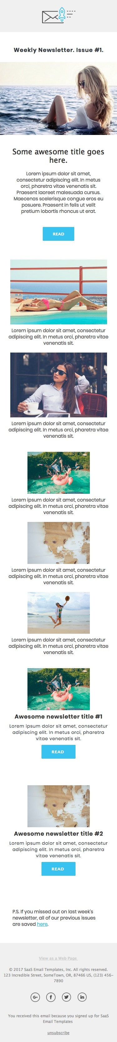 Newsletter 2 - Responsive HTML Email Template mobile