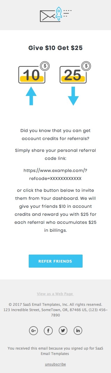 Referral - Responsive HTML Email Template mobile