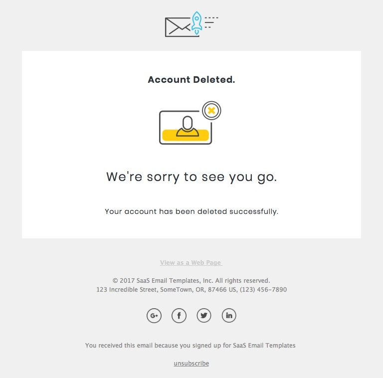 Activate Account - Responsive HTML Email Template desktop
