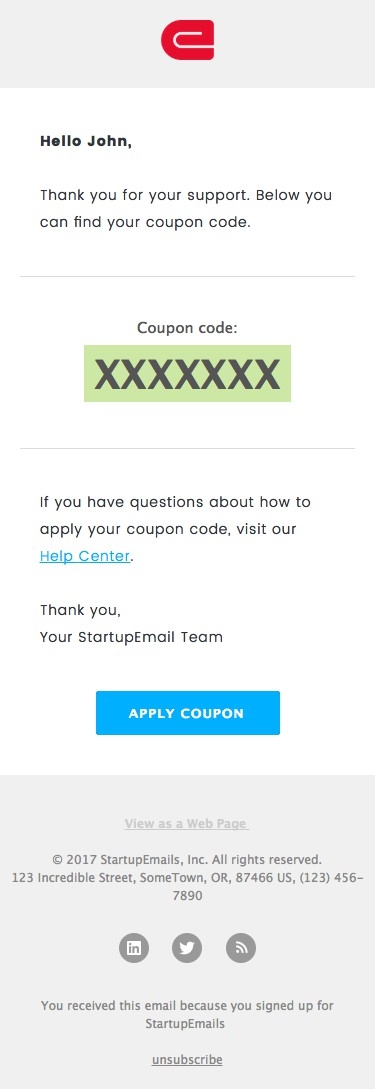 Coupon - Responsive HTML Email Template mobile