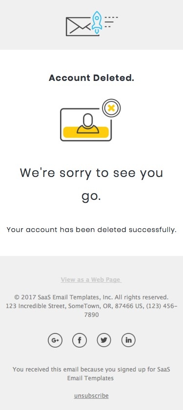Activate Account - Responsive HTML Email Template mobile