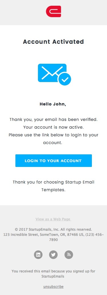 Email Verified - Responsive HTML Email Template mobile