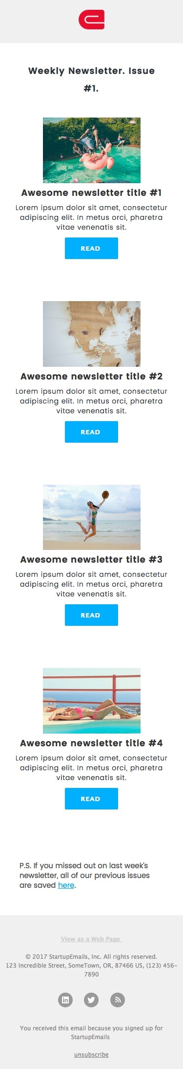 Newsletter - Responsive HTML Email Template mobile