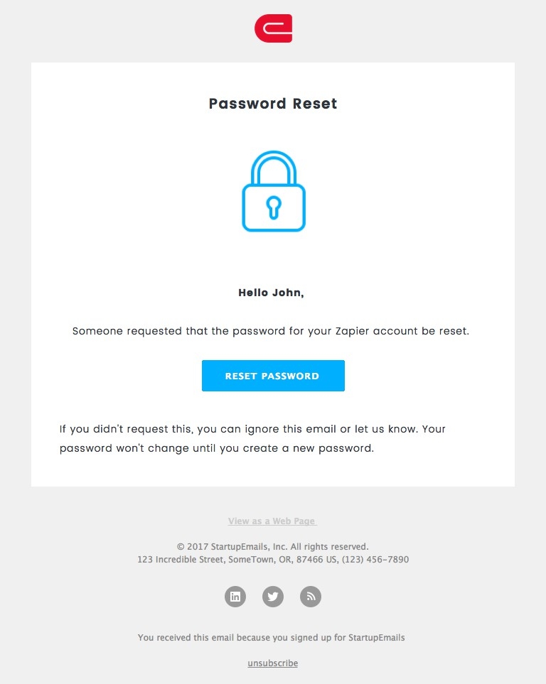 Password Reset - Responsive HTML Email Template desktop