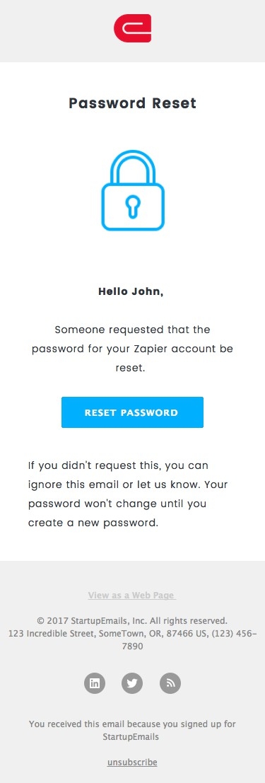 Password Reset - Responsive HTML Email Template mobile