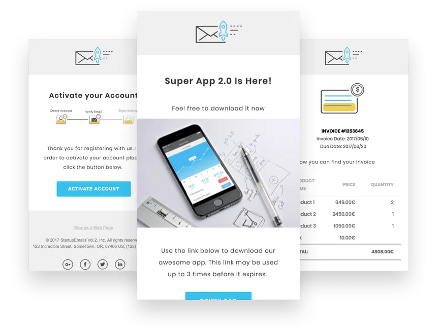 SaaS Email Templates